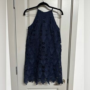 Xhilaration Deep Blue Lace Dress